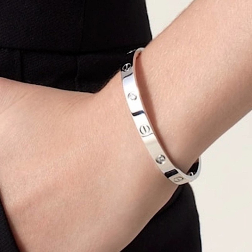 Silver Bangle Love Screwdriver Bangle Bracelet Screw